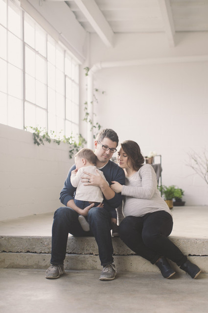 Floral studio maternity photos