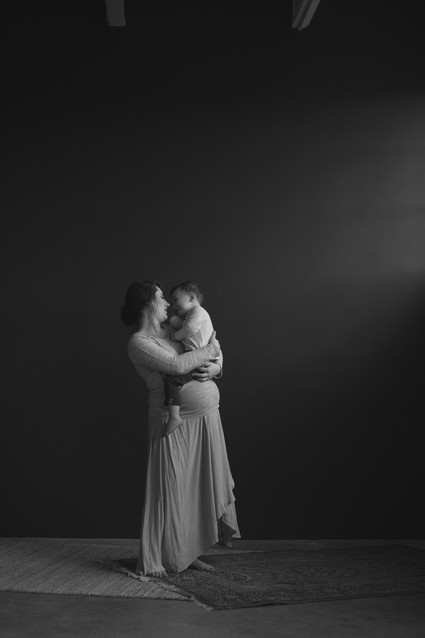 Floral studio maternity photos