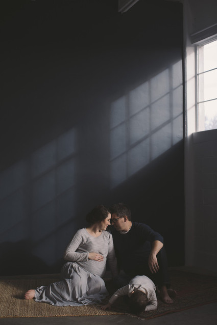 Floral studio maternity photos