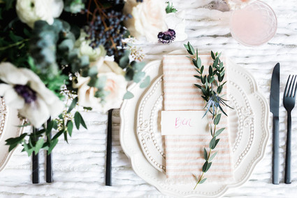 Blush vintage place setting