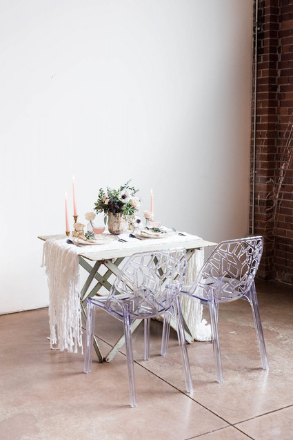 Blush vintage place setting