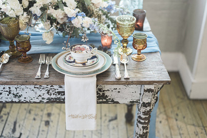 Vintage blue wedding inspiration Inspiration