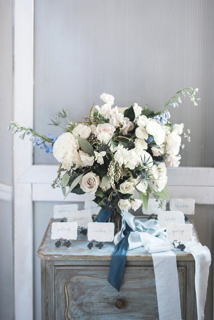 Vintage blue wedding inspiration Inspiration