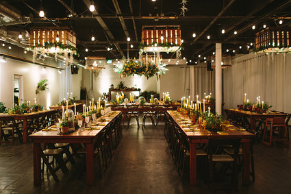 Rustic wedding reception decor