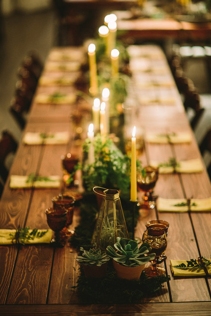 Rustic wedding reception decor
