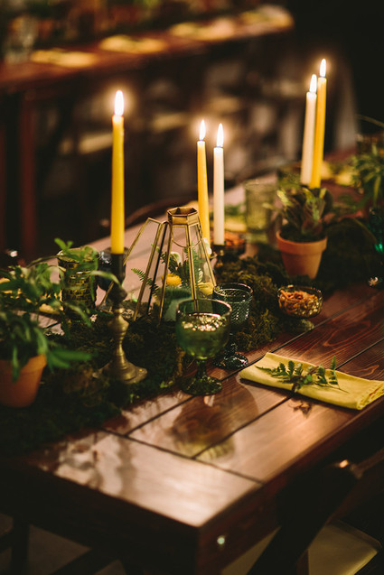 Rustic wedding reception decor