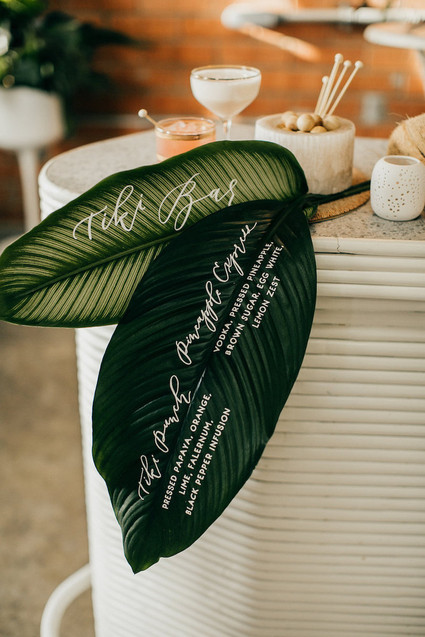 Palm leaf decor