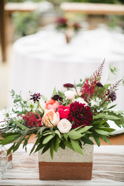 Copper tablescape details