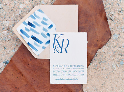 Desert and indigo wedding inspiration Inspiration