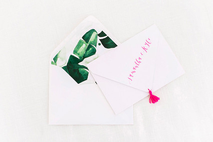 Tropical wedding invitation