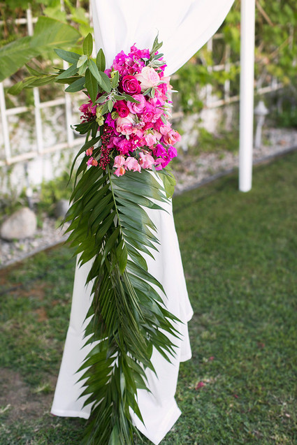 Tropical Palm Springs wedding