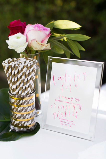 Tropical Palm Springs wedding