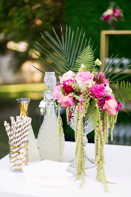 Tropical Palm Springs wedding