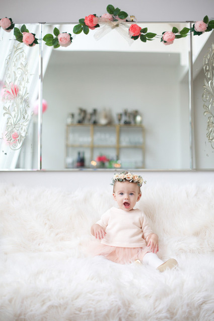 Elegant pink 1st birthday party