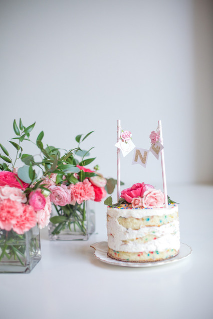 Elegant pink 1st birthday party
