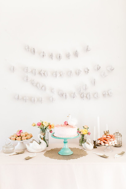 Spring swan party birthday Inspiration