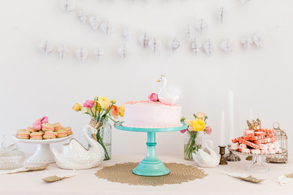 Spring swan party birthday Inspiration