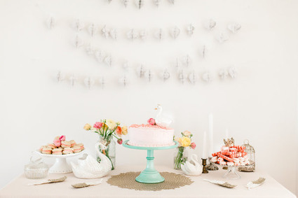 Spring swan party birthday Inspiration