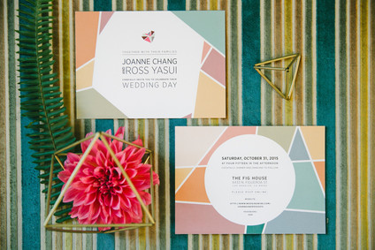 Colorful geometric invitation Inspiration