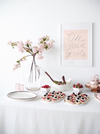 feminine parisian inspired baby shower