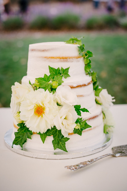White naked wedding cake