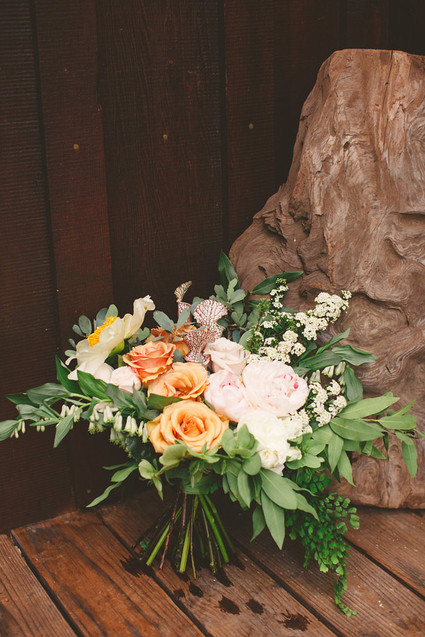 Golden rose bridal bouquet