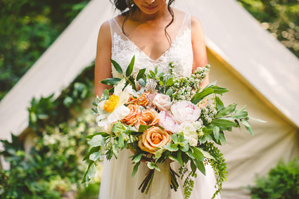 Golden rose bridal bouquet