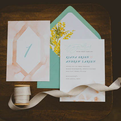 Watercolor wedding invitation