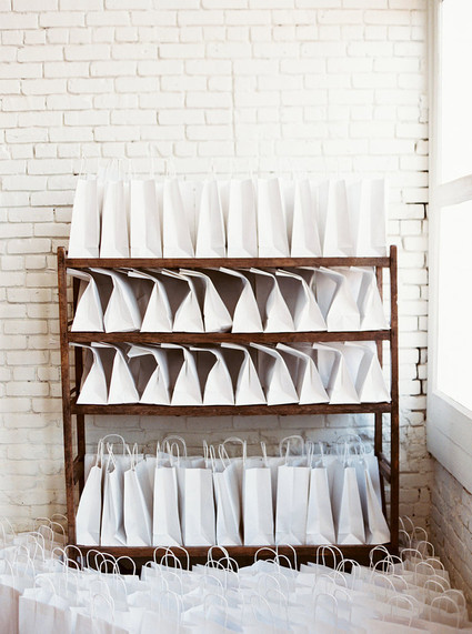 White favor bags Inspiration