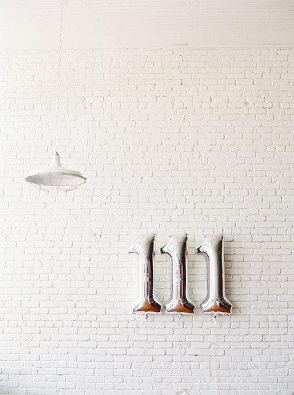 Silver number balloons