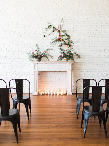 Industrial modern ceremony decor Inspiration