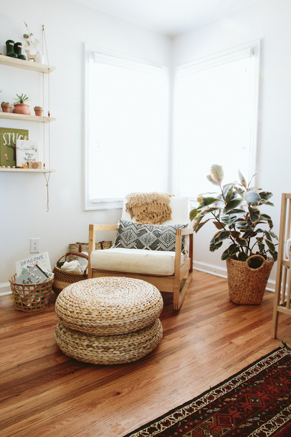 gender neutral bohemian nursery Inspiration