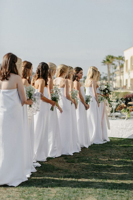 White bridesmaid dresses Inspiration
