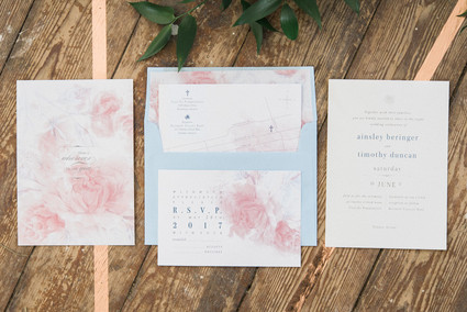 Floral wedding invitation