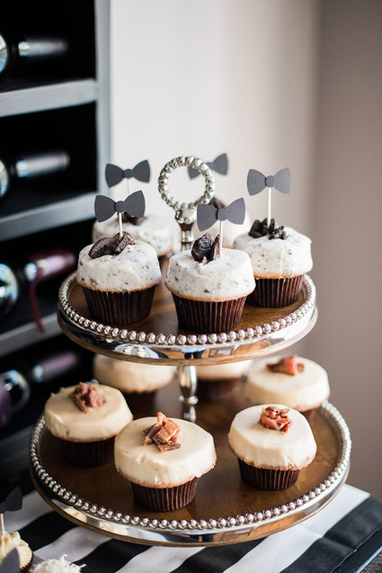 black and white baby shower
