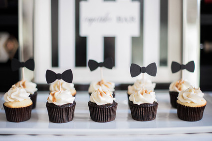 black and white baby shower