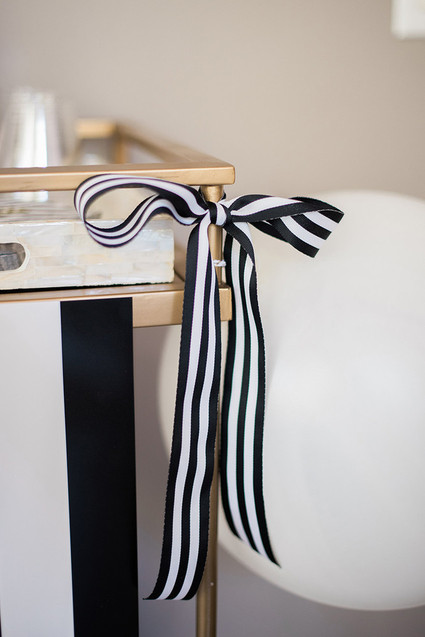 black and white baby shower