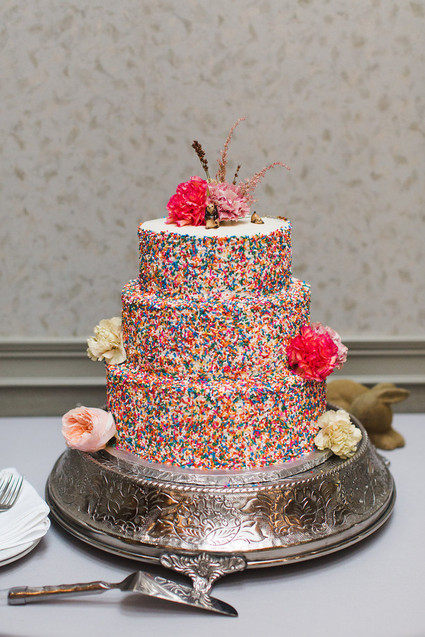 Sprinkle wedding cake