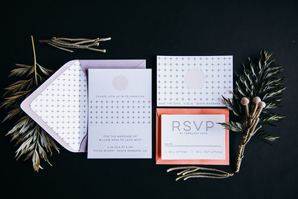 Modern wedding invitations