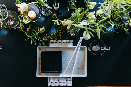 Modern black and white wedding inspiration Inspiration