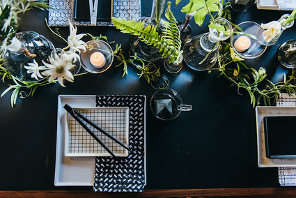 Modern black and white wedding inspiration Inspiration