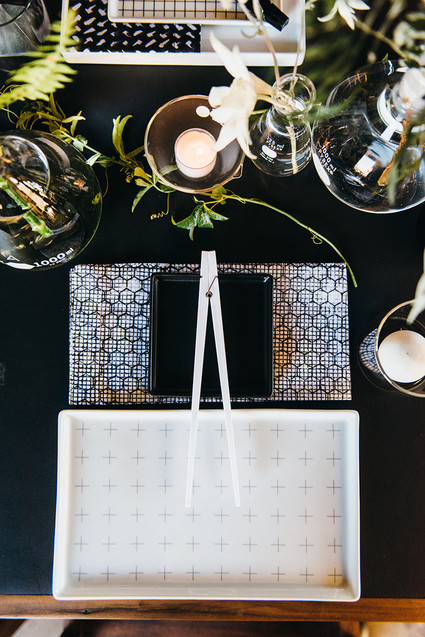 Modern black and white wedding inspiration Inspiration