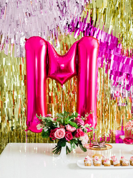 Hot pink and gold party ideas