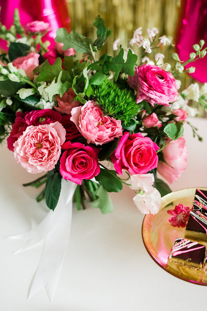 Hot pink and gold party ideas