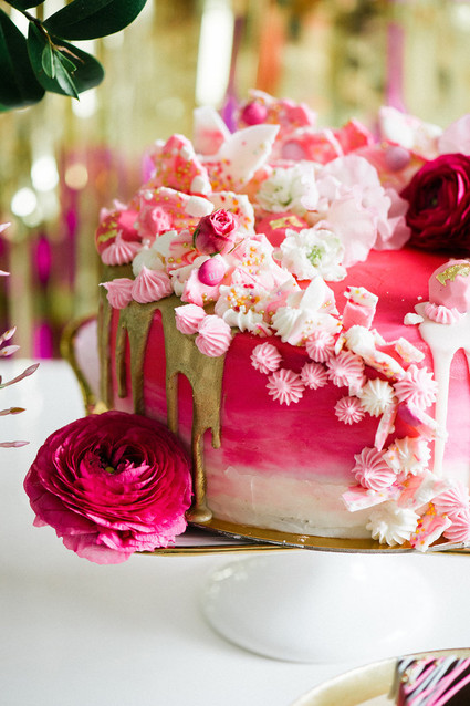 Hot pink and gold party ideas