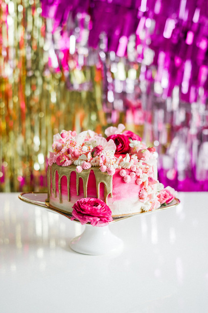 Hot pink and gold party ideas