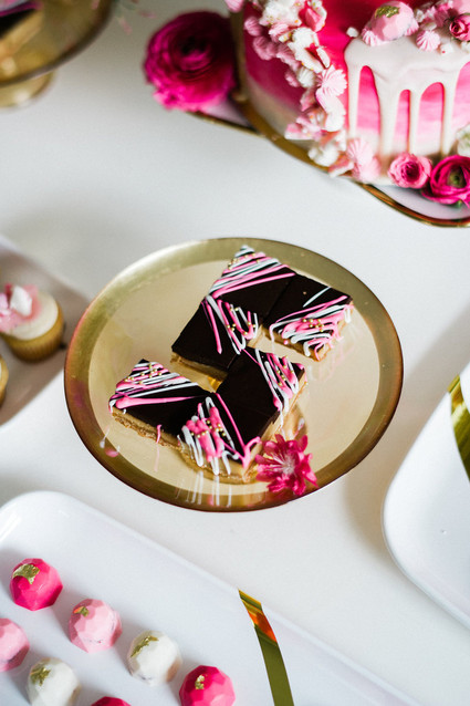 Hot pink and gold party ideas