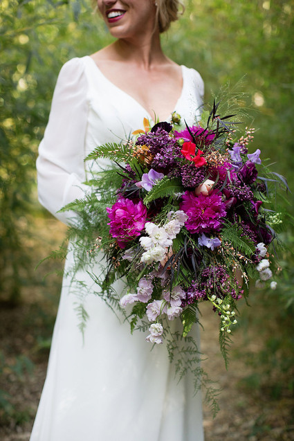 Purple bridal bouquet