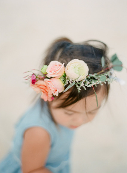 Little girls with flower crowns