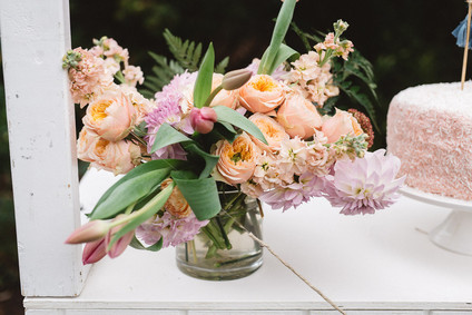 Blush and blue Mother's Day brunch Wedding Inspiration